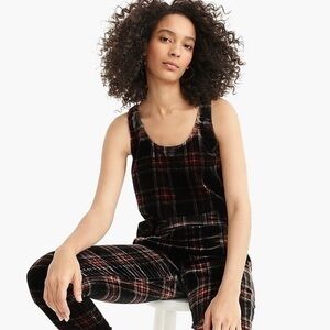 J. Crew Velvet Tank Top in Stewart Tartan Size 0